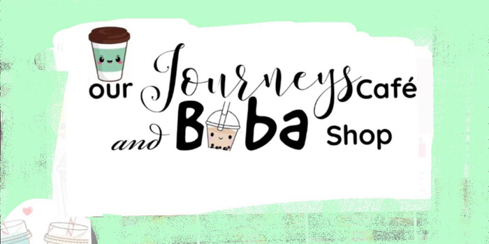 Our Journeys Café and Boba Shop logo